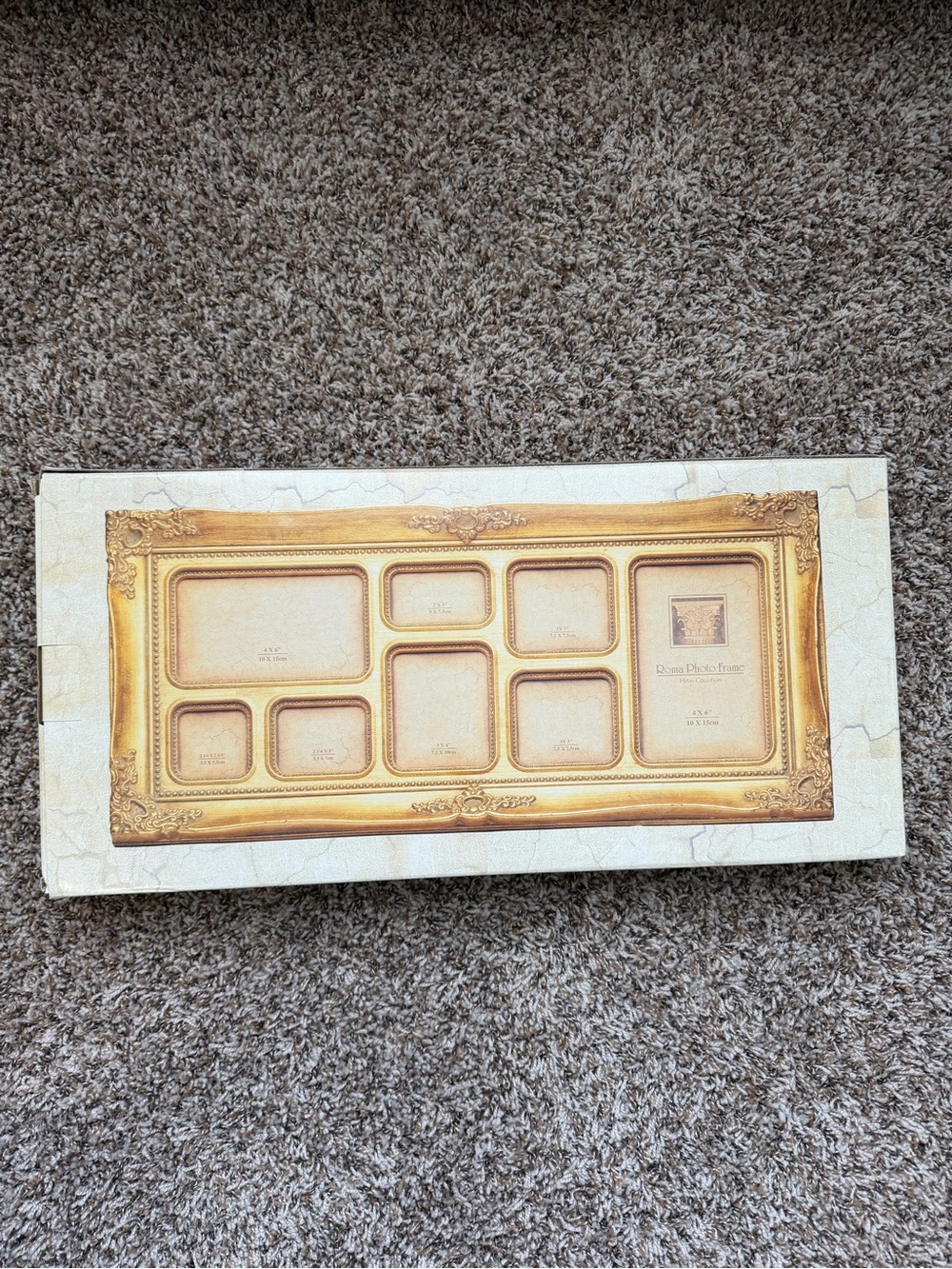 Vintage Antique Gold Photo Collage Frame Roma Hein Collection